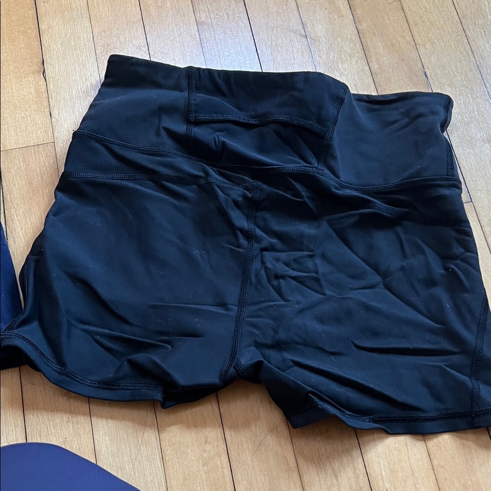 Athleta set of 2 Women's Navy and Black Spandex Shorts - Picture 5 of 9